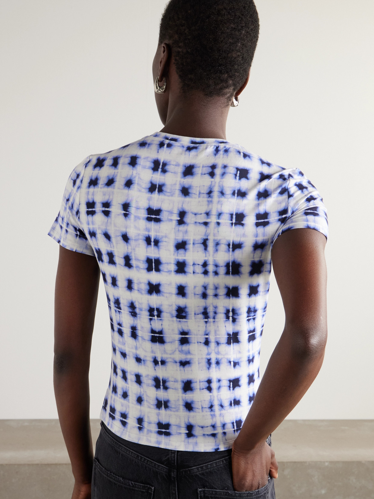 Shop Proenza Schouler White Label Parson Tie-dyed Jersey T-shirt In Blue
