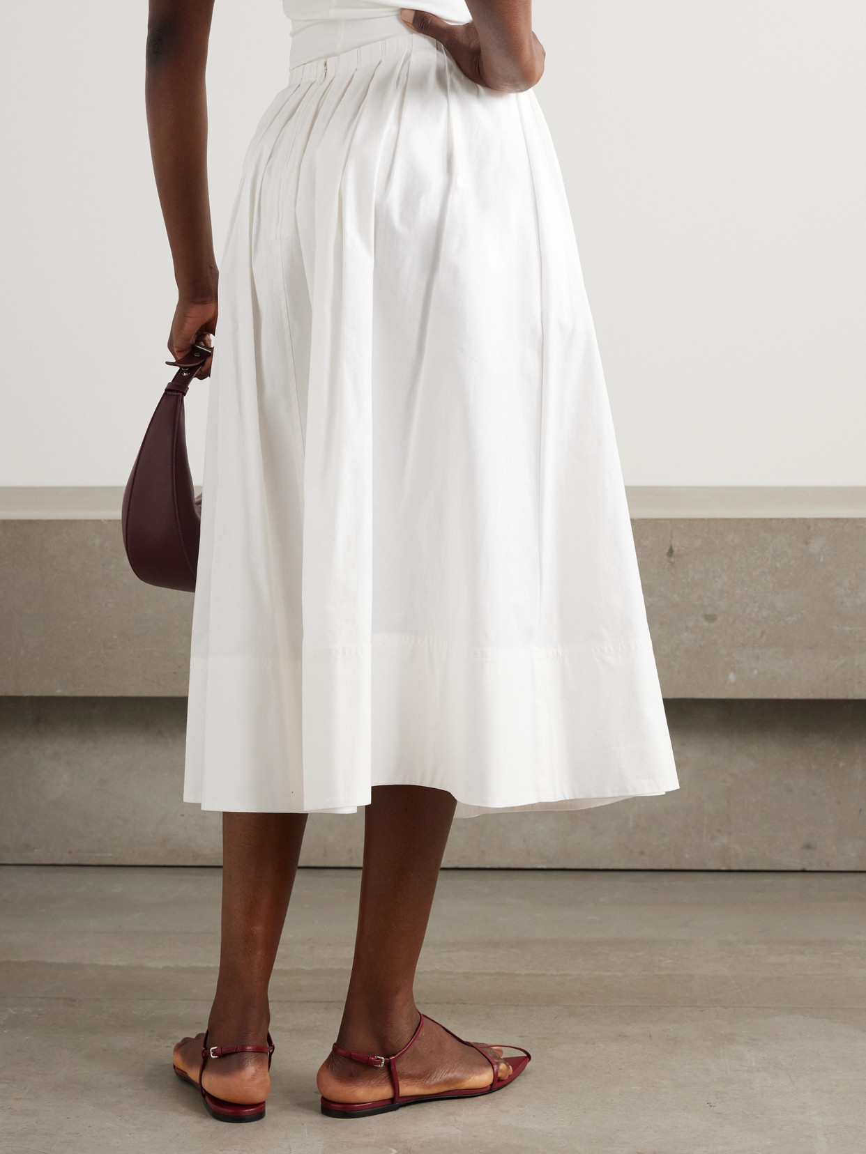 Proenza Schouler White Label Austin Midi Dress In White