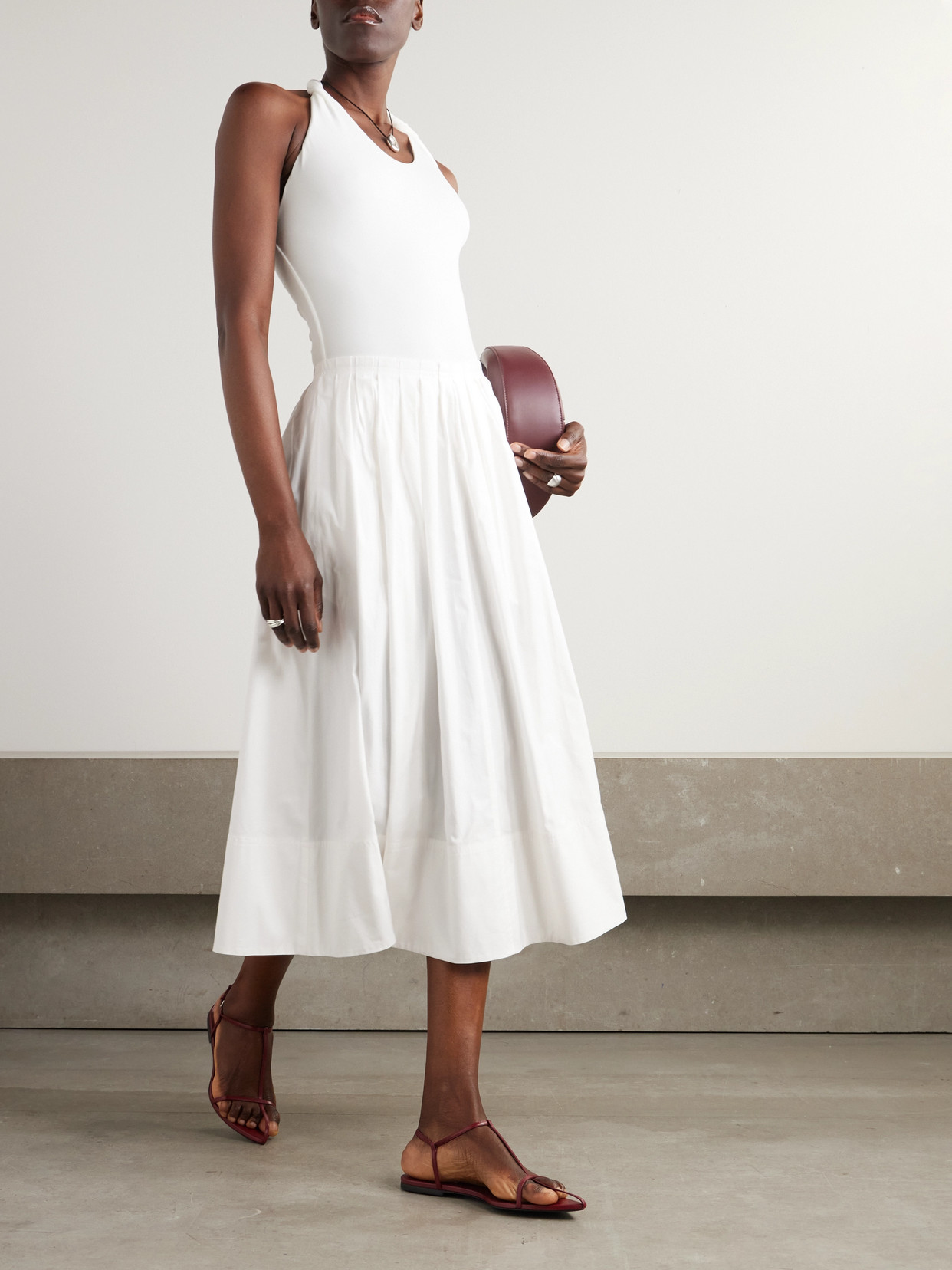 Proenza Schouler White Label Austin Midi Dress In White