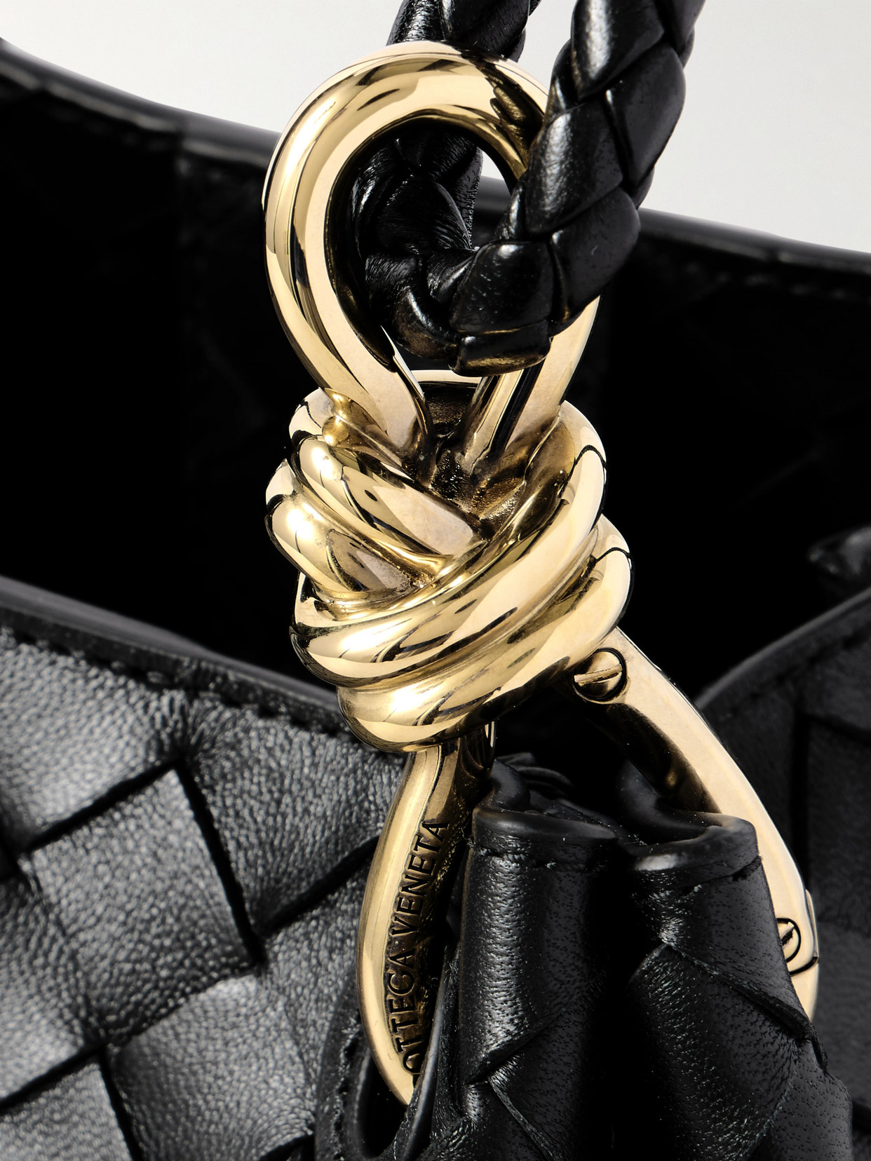 Bottega Veneta Women Parachute Small Leather Shoulder Bag With Intrecciato Motif In Black