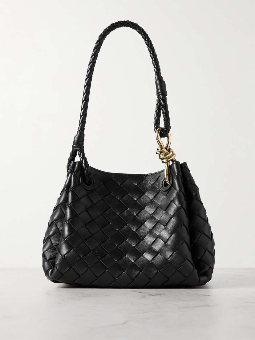 Bottega Veneta Parachute Small Intrecciato Leather Shoulder Bag