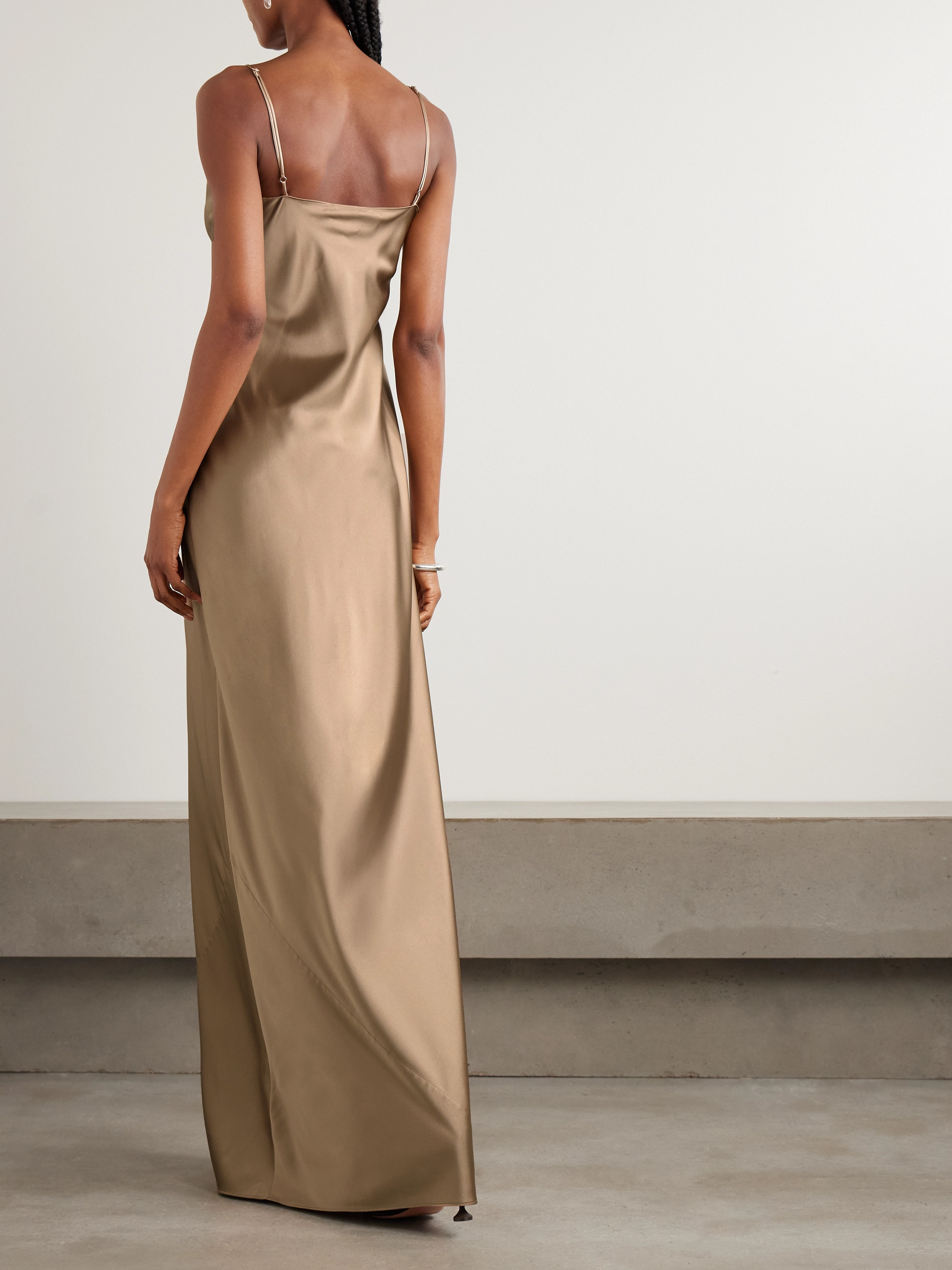 ÉTERNE Mila silk-blend satin maxi dress thumbnail