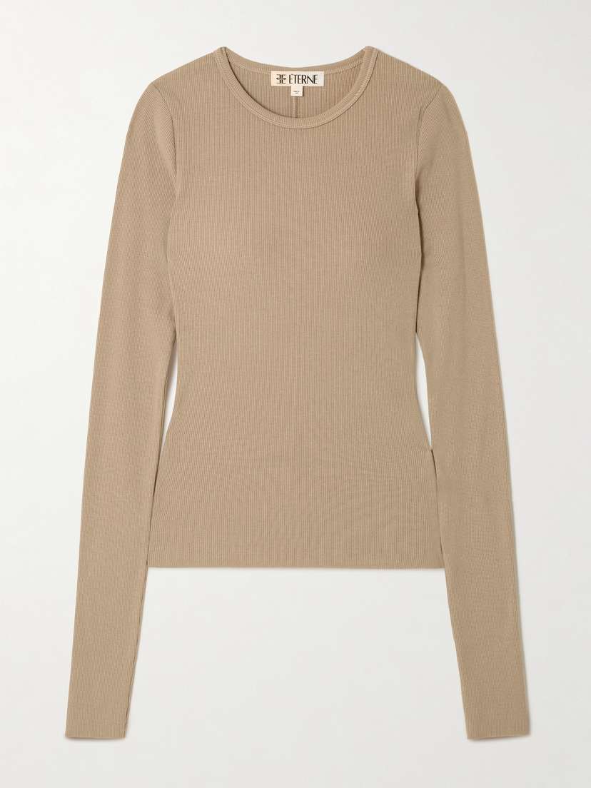 ÉTERNE Ribbed Jersey T-shirt