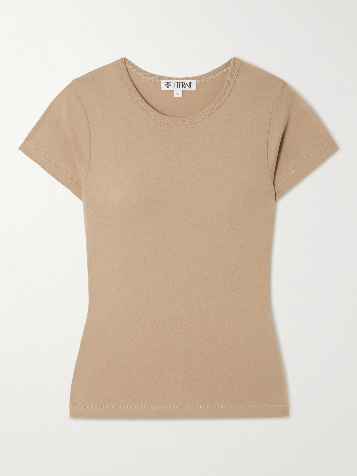 Éterne Short Sleeve Baby Tee Cotton And Modal-blend Jersey T-shirt