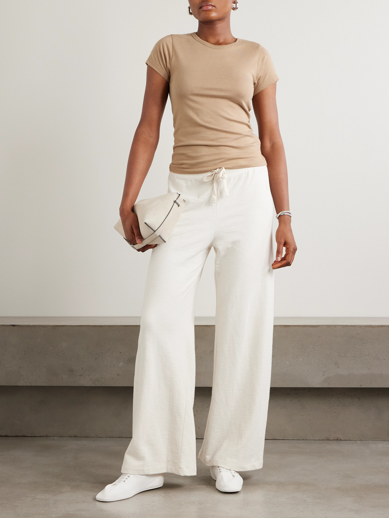 Éterne Short Sleeve Baby Tee Cotton And Modal-blend Jersey T-shirt