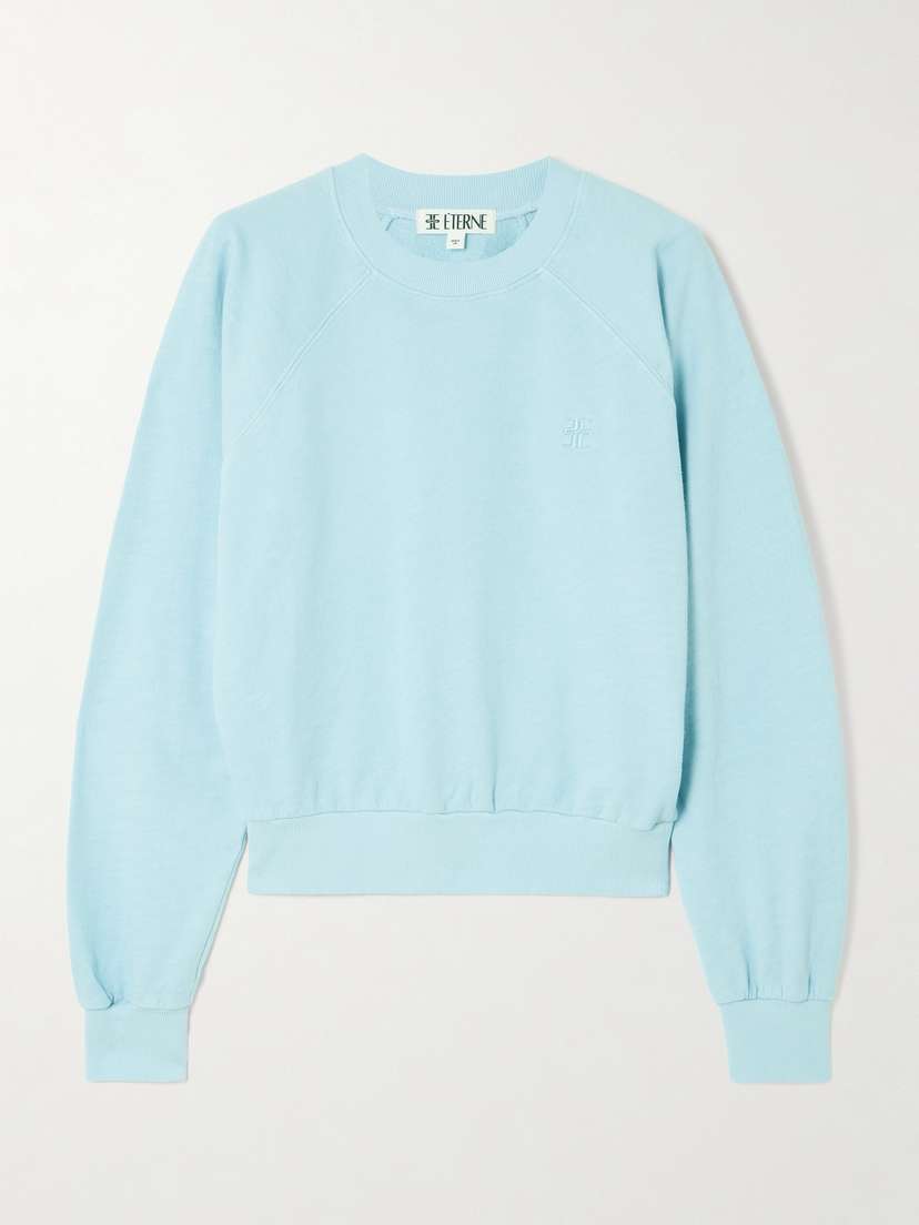 ÉTERNE Sonny Embroidered Cotton-jersey Sweatshirt