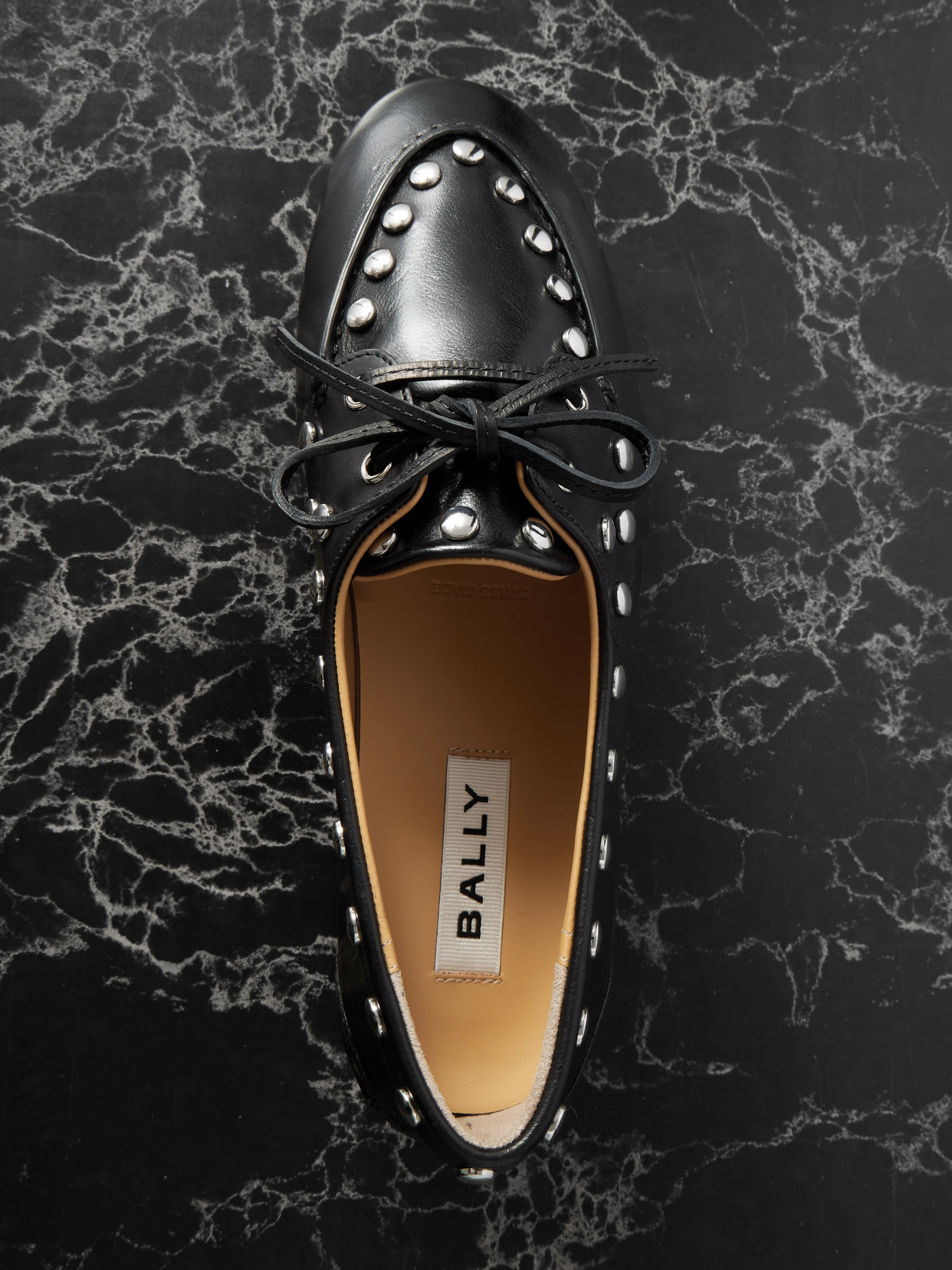 Bally Pathy Studded Leather Loafers In Black