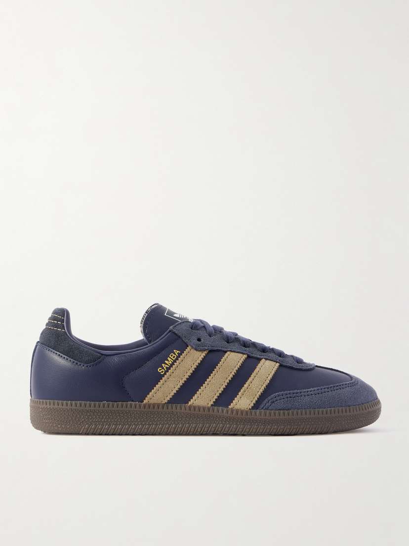 adidas Originals Samba Og Suede-trimmed Leather Sneakers