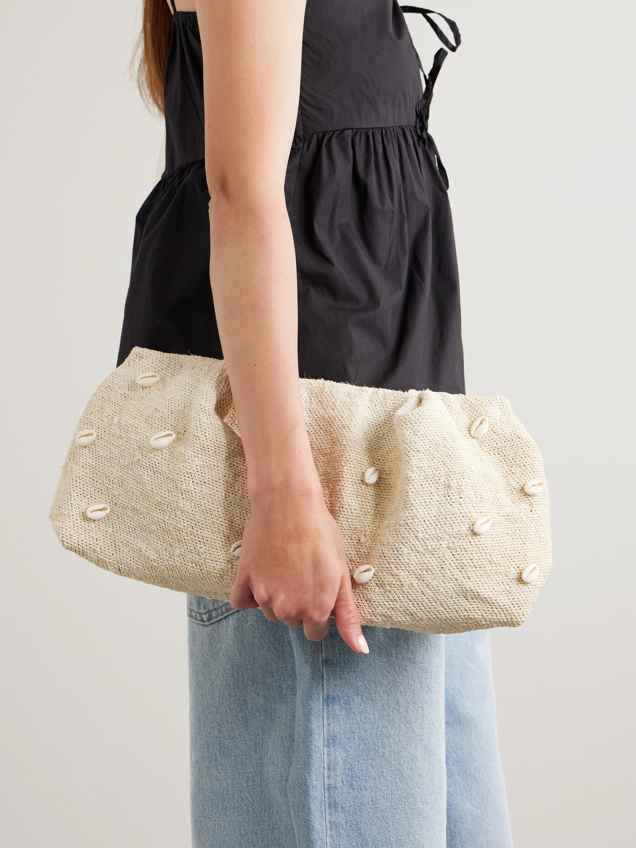 Sensi Studio Embellished Sisal Clutch
