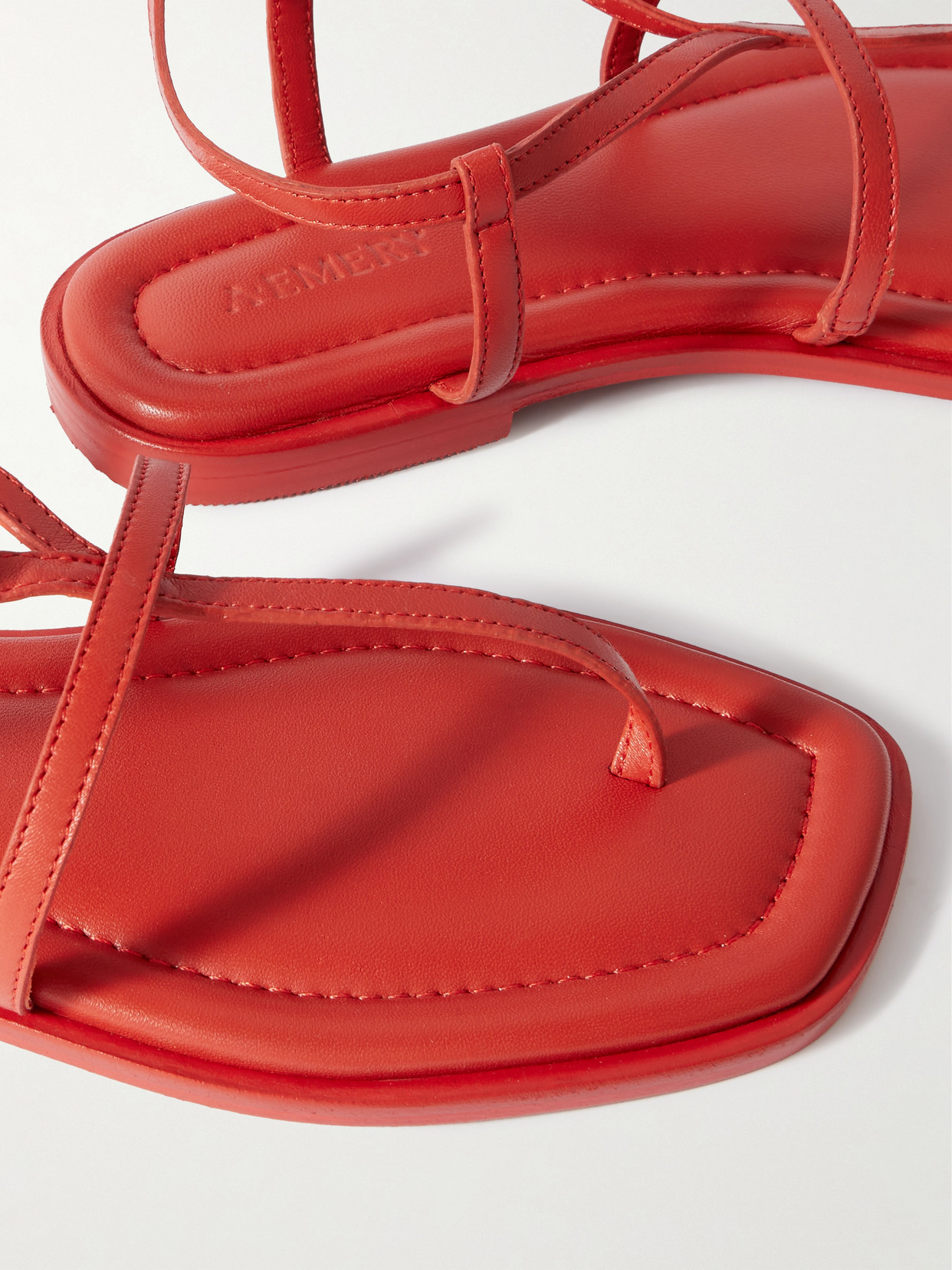 Shop A.emery Remly Leather Sandals In Red
