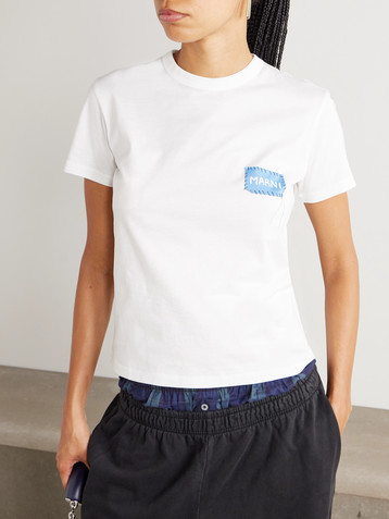 Marni Appliquéd organic cotton-jersey T-shirt