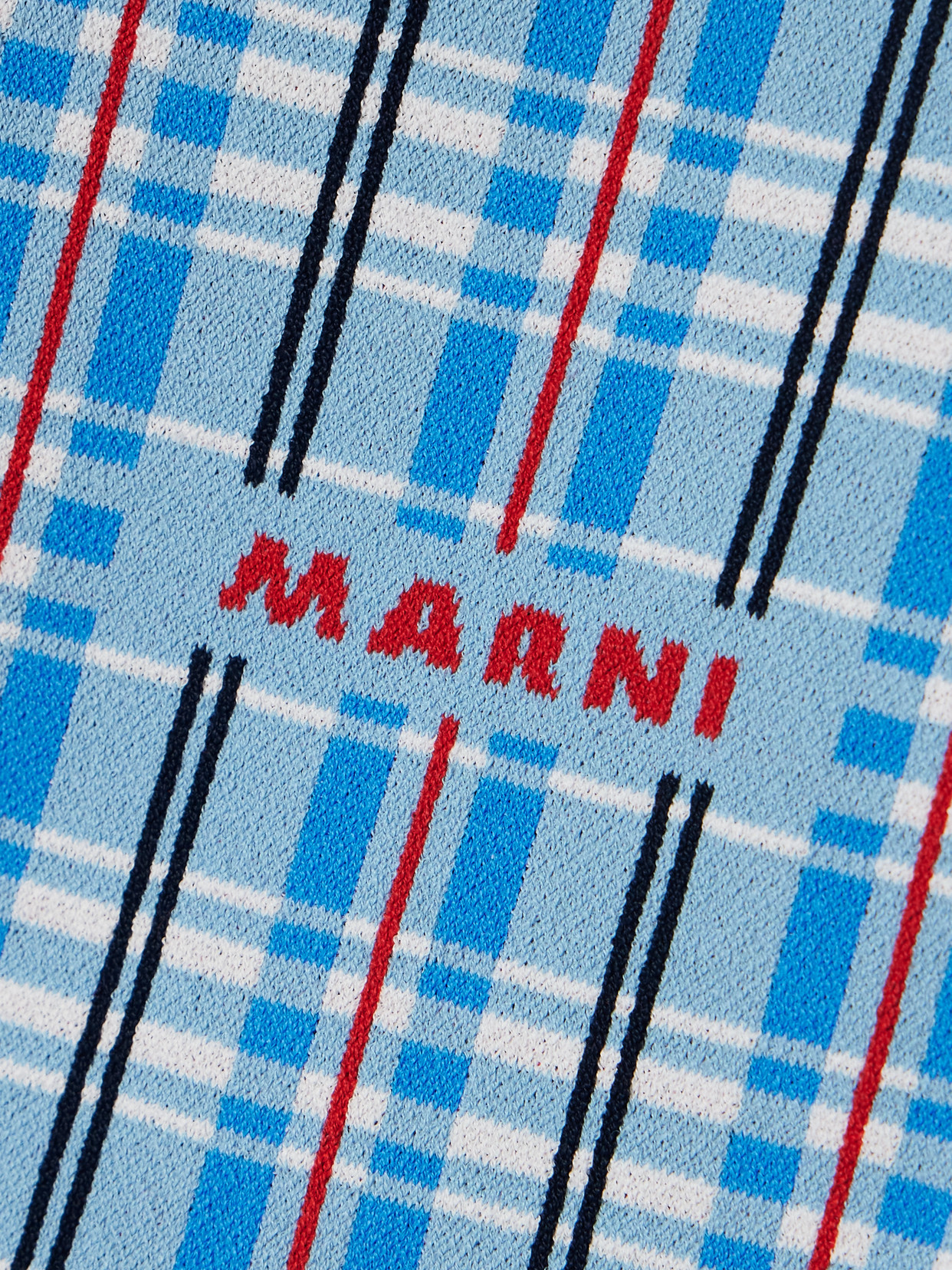 Checked Jacquard-Knit Polo Top