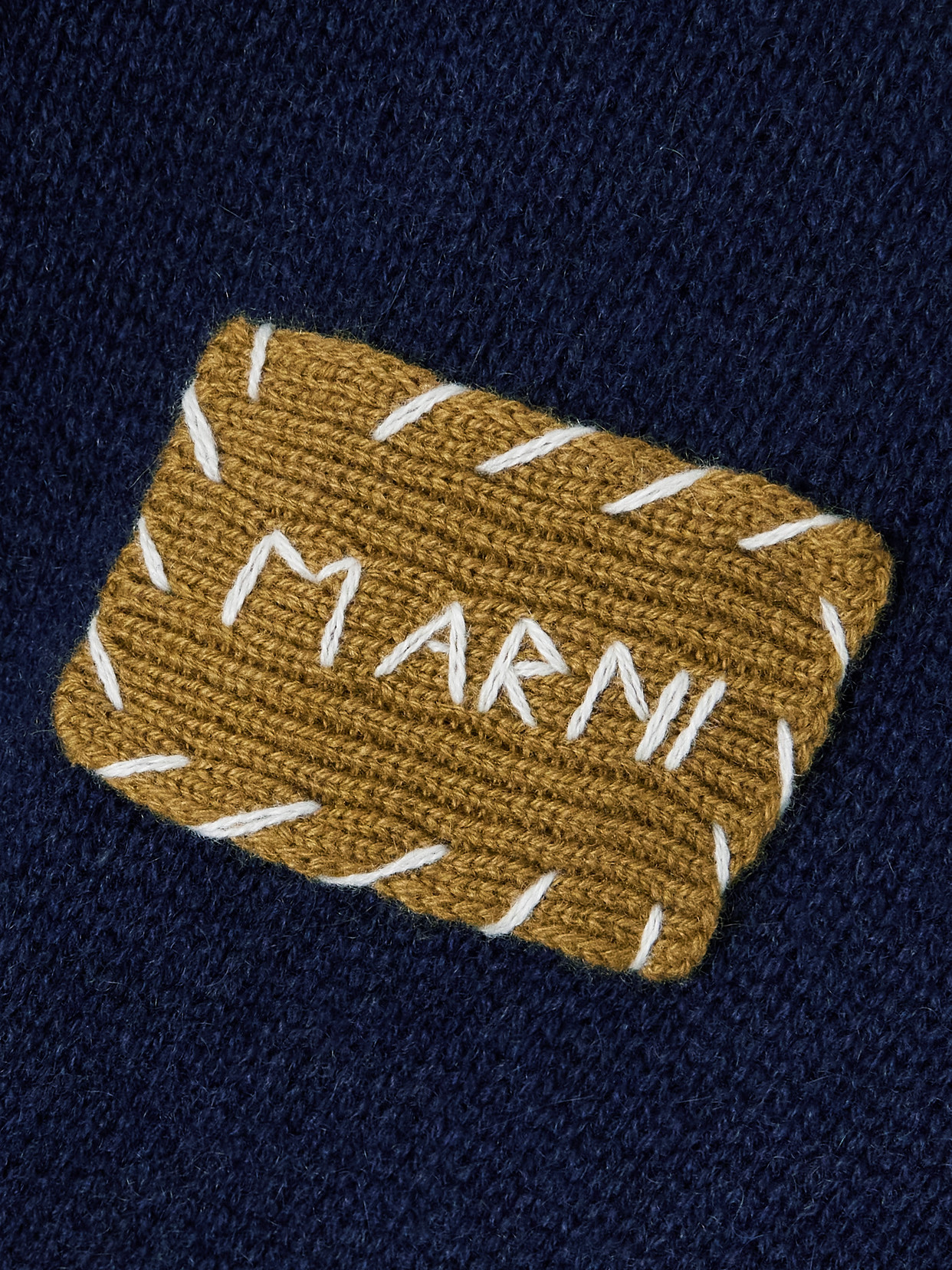 Marni Cashmere Polo Sweater Application In Blue