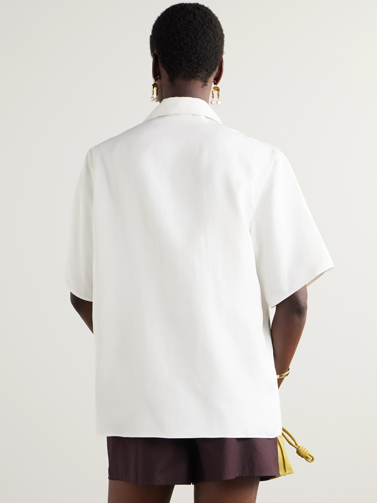 Marni Embroidered Appliquéd Poplin Shirt In White