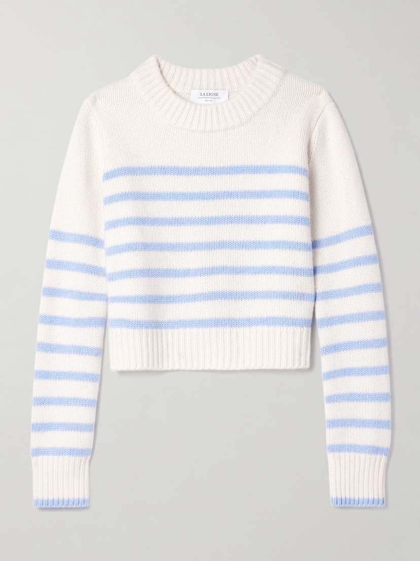 La Ligne Mini Marin Striped Wool And Cashmere-blend Sweater