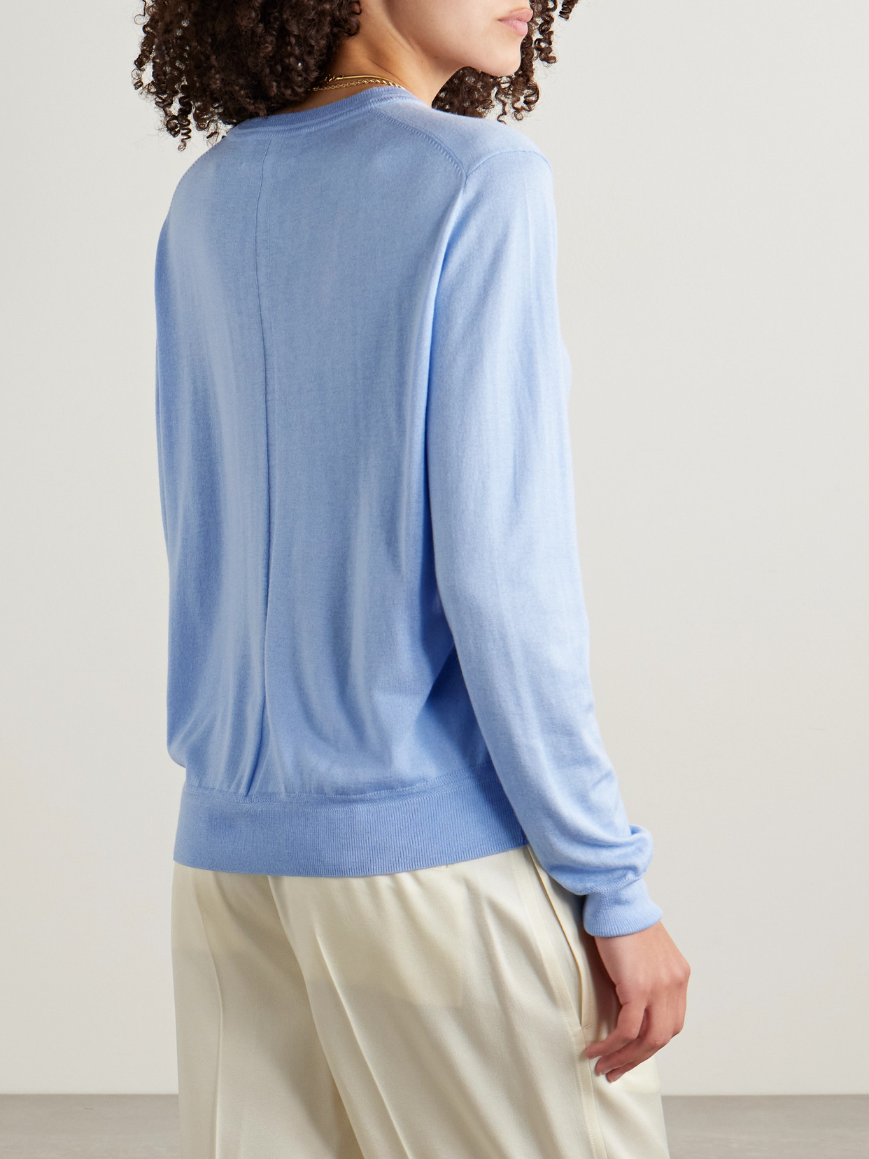 La Ligne Ben Silk-blend Sweater In Blue