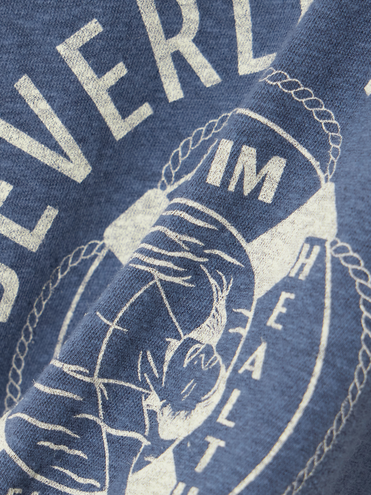 Re/done 60s Slim Ringer Printed Cotton-blend Jersey T-shirt In Blue