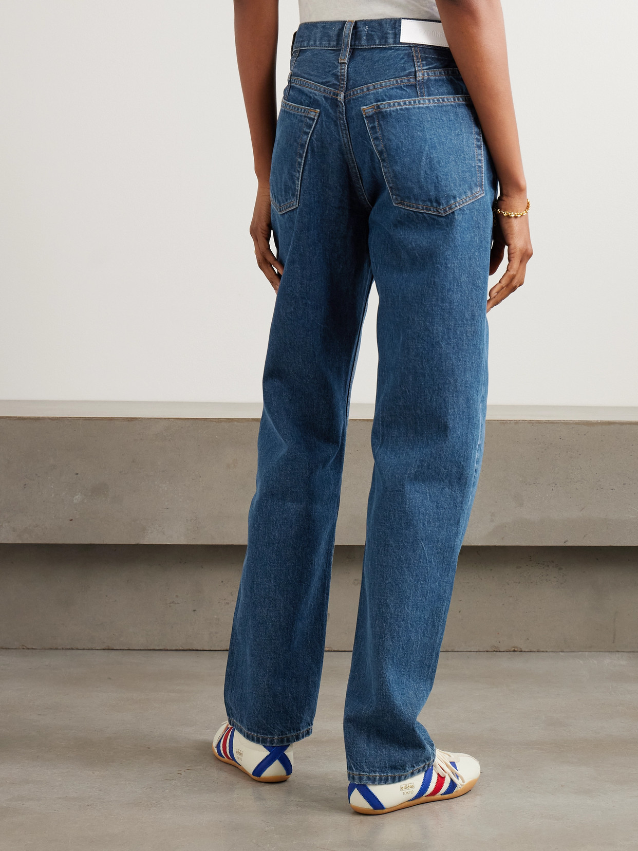 Re/done 90s High-rise Straight-leg Jeans In Blue