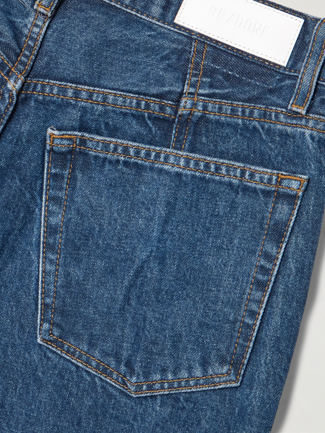 Re/done 90s High-rise Straight-leg Jeans In Blue