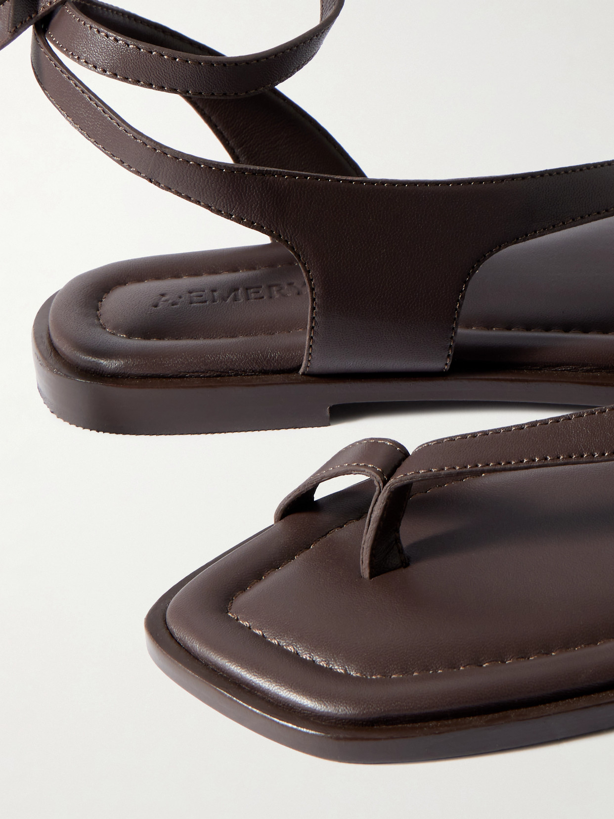 Shop A.emery Heidi Leather Sandals In Brown