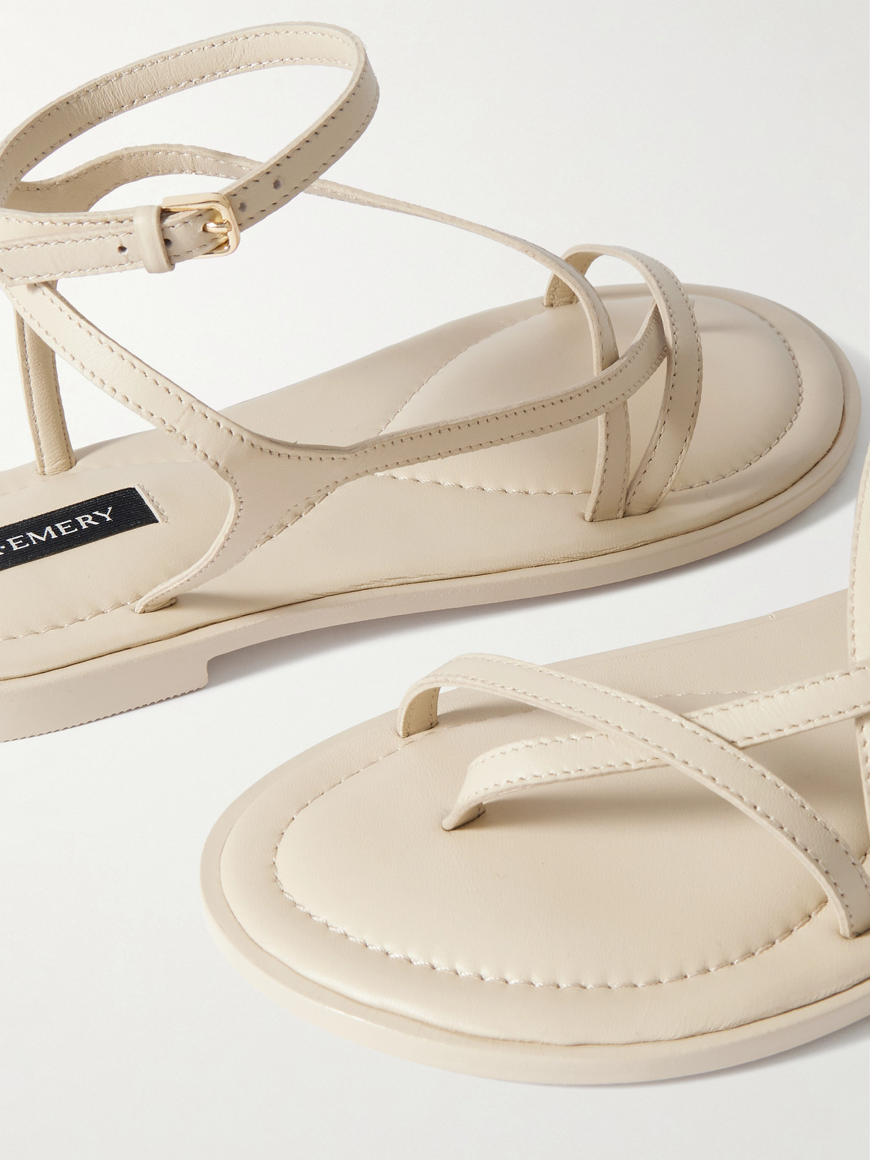 Shop A.emery Edna Leather Sandals In Off-white
