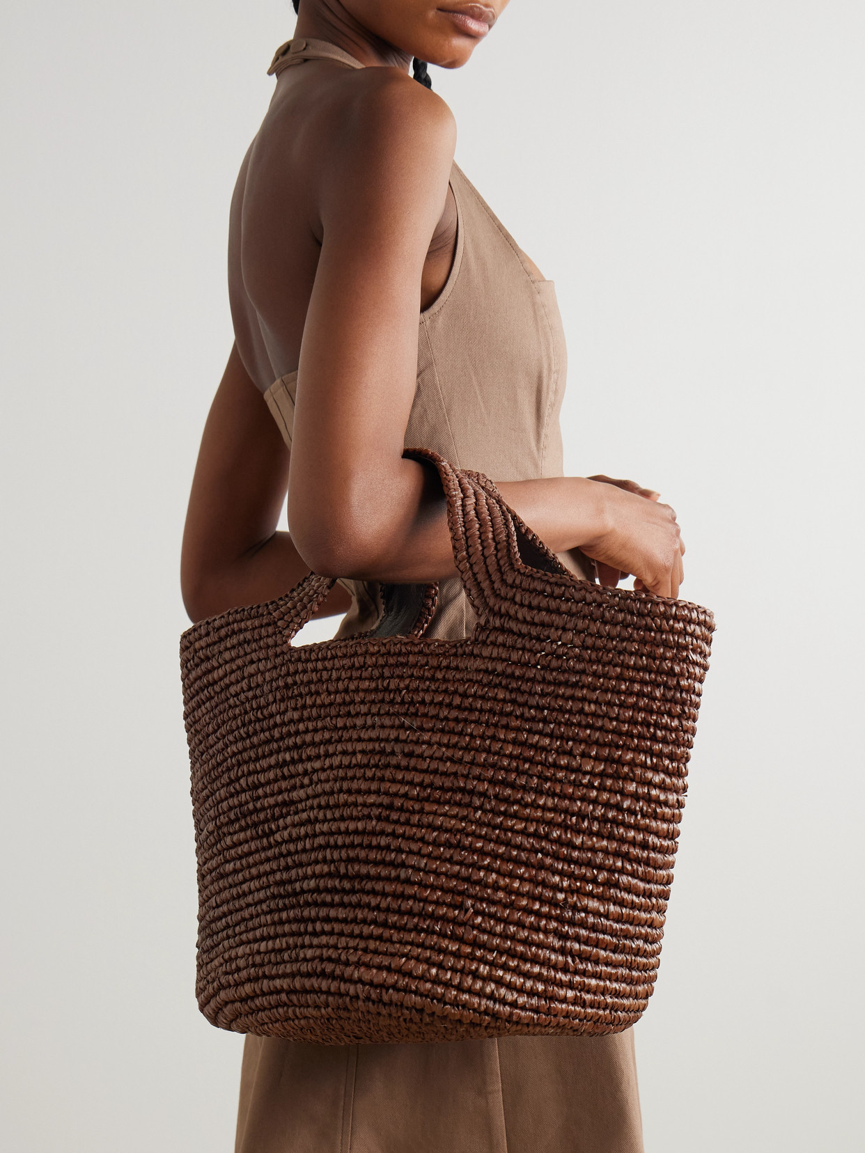 Sensi Studio Bolso Playero Woven Raffia Tote