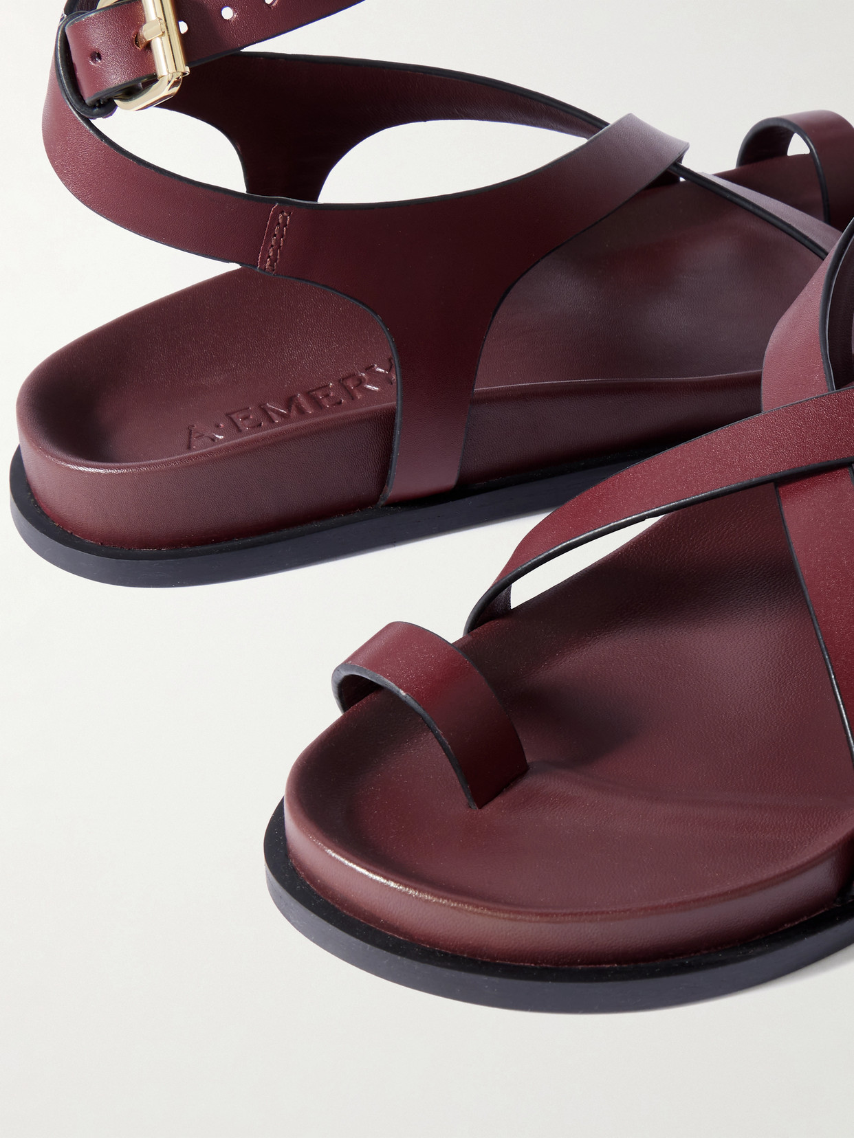 A.emery A. Emery Elbert Sandals Mulberry Lizard In Purple