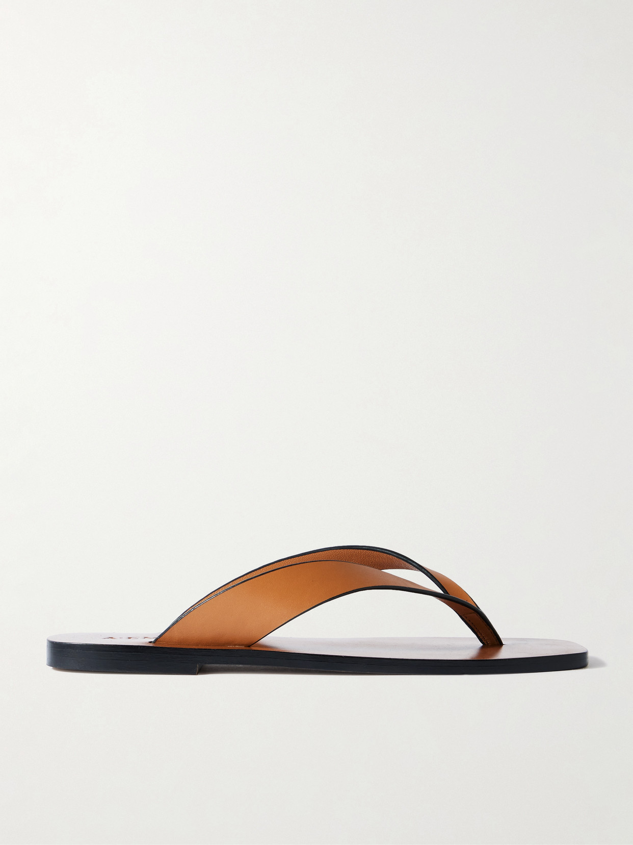 A.emery Kinto Leather Flip Flops In Brown