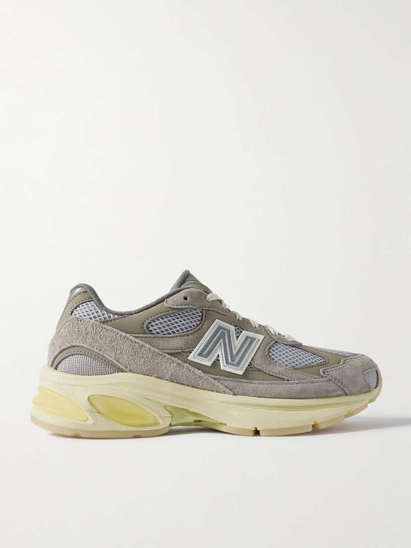 New Balance 2010 Gray Days Rubber And Suede-trimmed Mesh Sneakers
