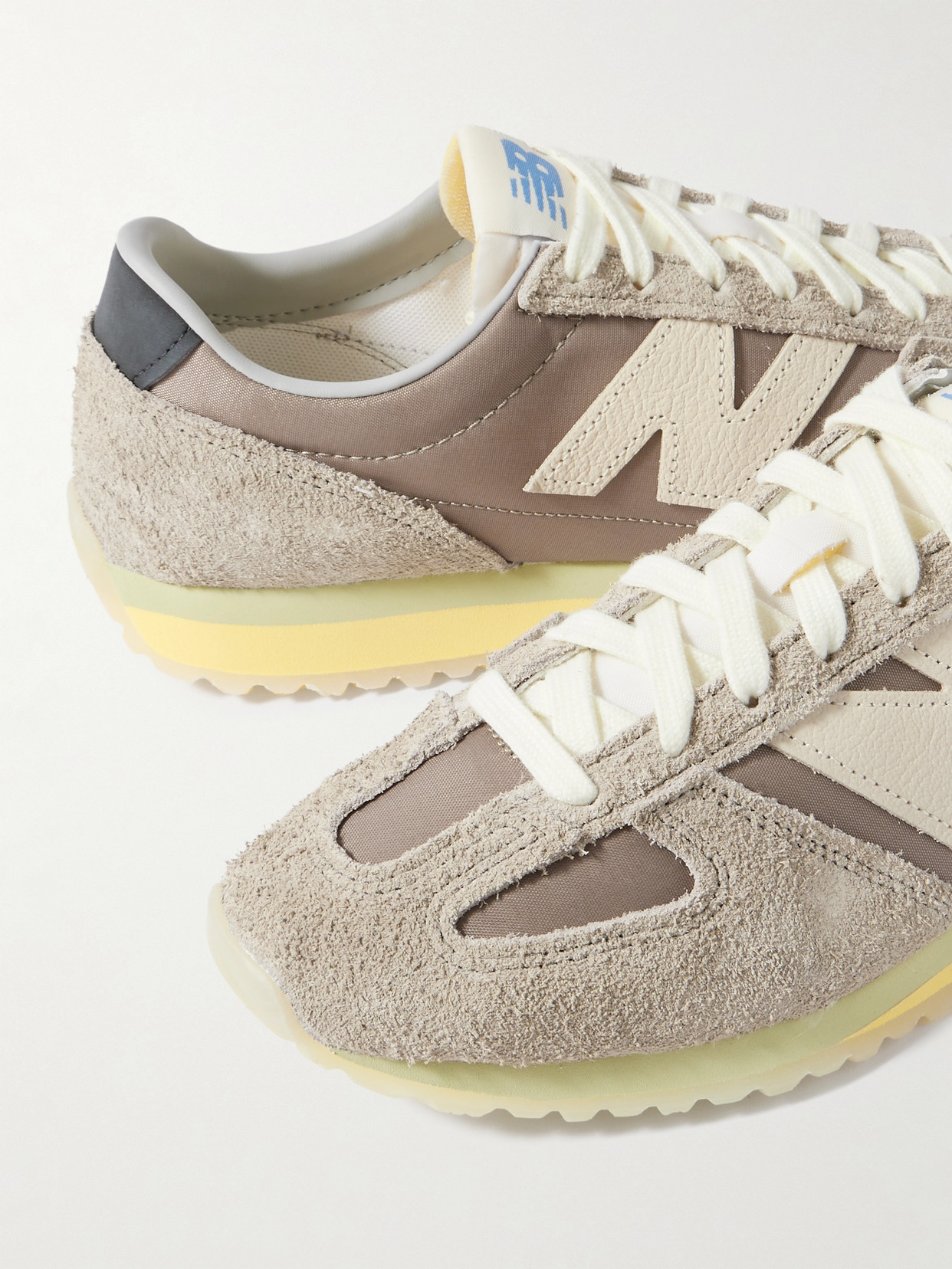 Shop New Balance 471 Suede- And Leather-trimmed Canvas Sneakers
