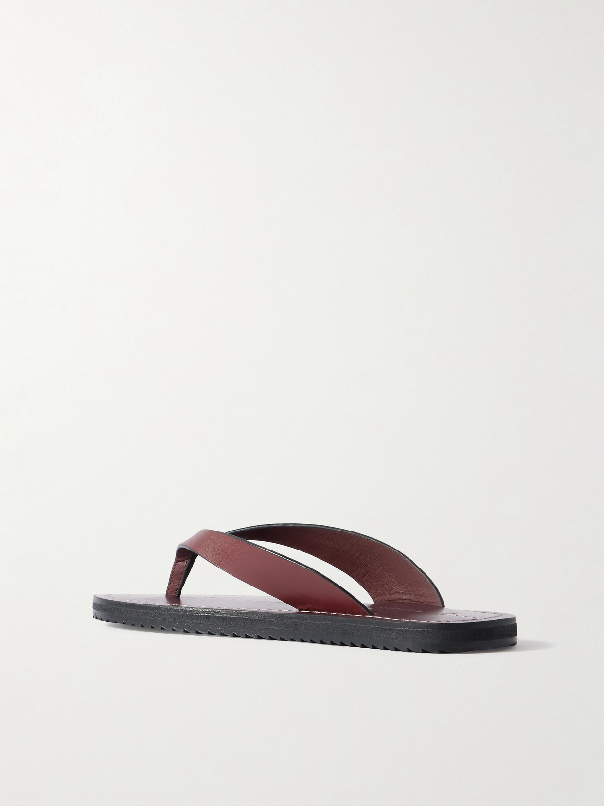 A.emery Flora Leather Flip Flops In Burgundy