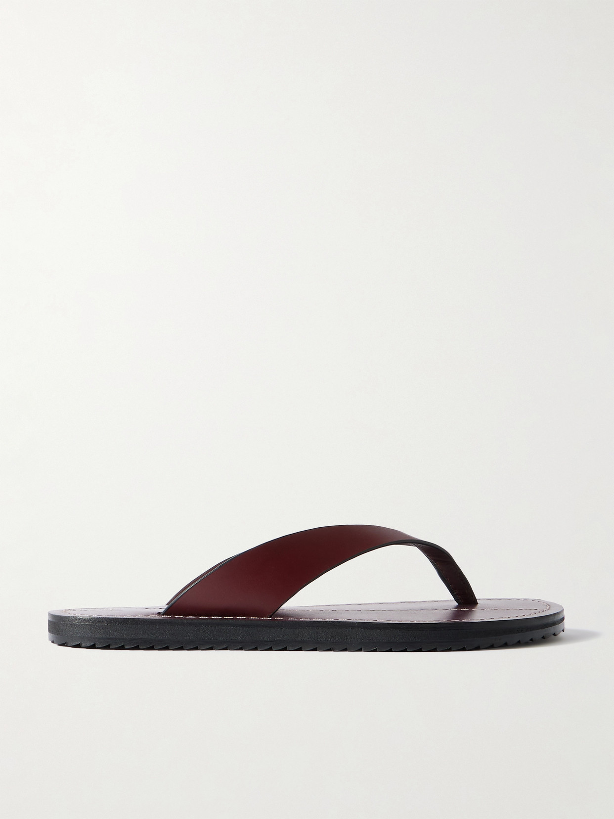 A.emery Flora Leather Flip Flops In Burgundy