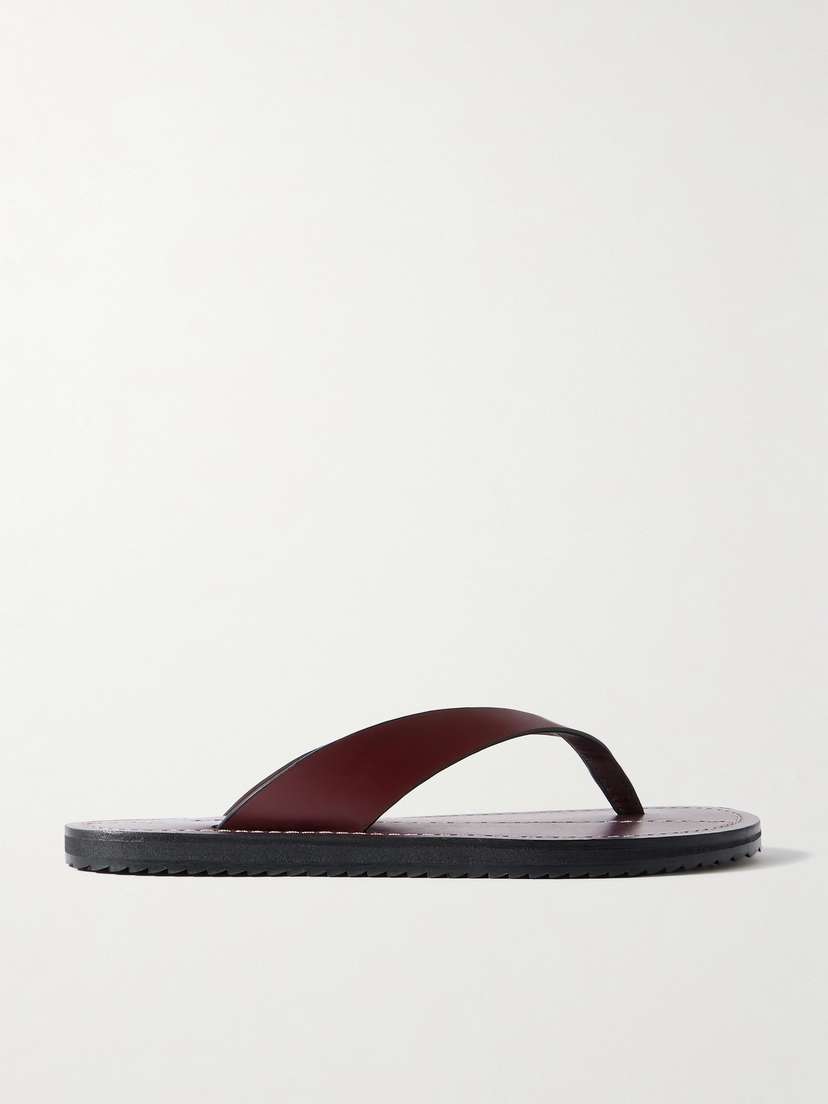 A Emery Flora Leather Flip Flops