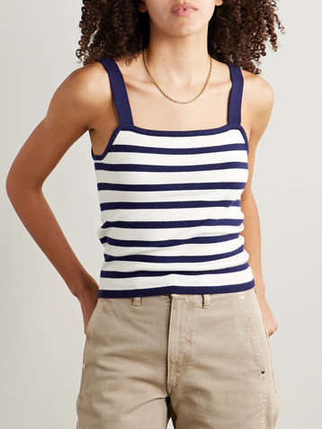 La Ligne Striped cotton-blend tank
