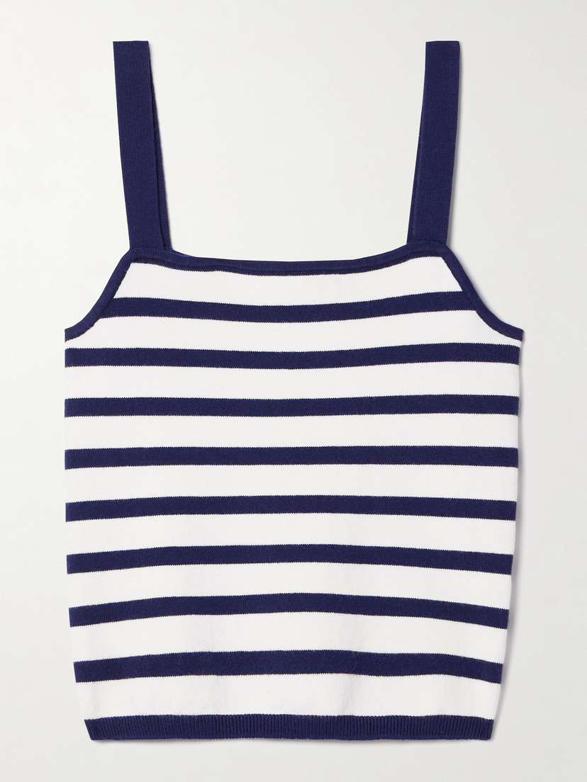 La Ligne Striped Cotton-blend Tank