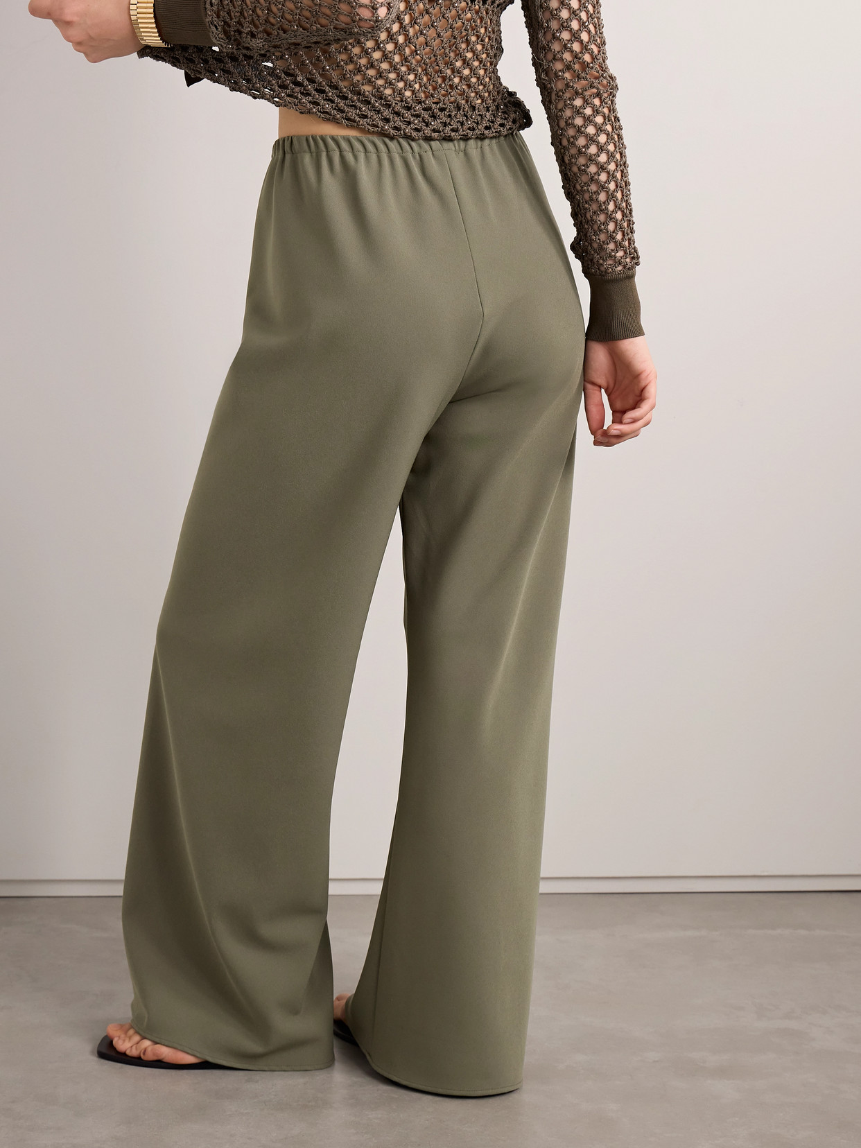 La Ligne Colby Recycled-crepe Wide-leg Pants