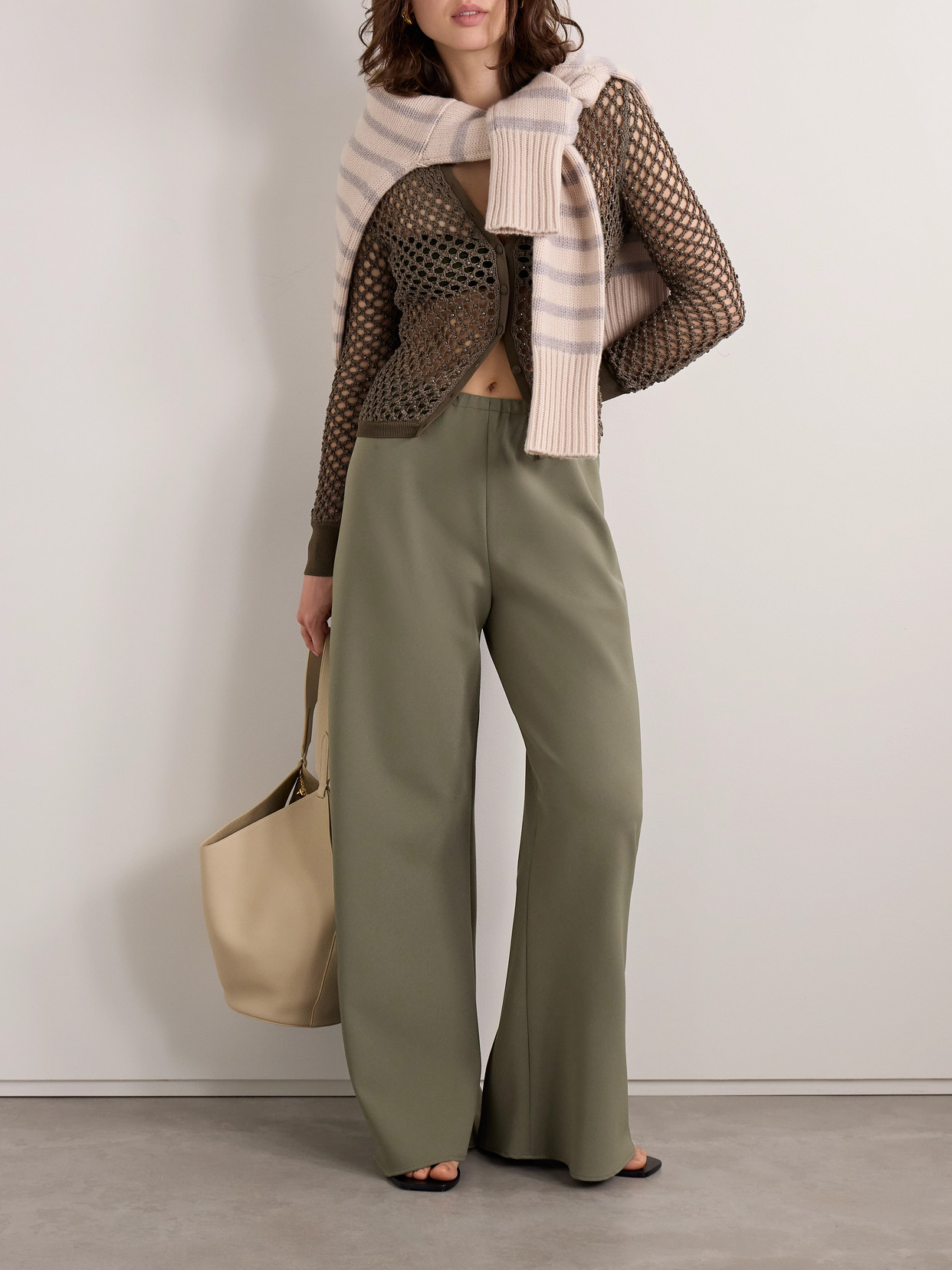 La Ligne Colby Recycled-crepe Wide-leg Pants