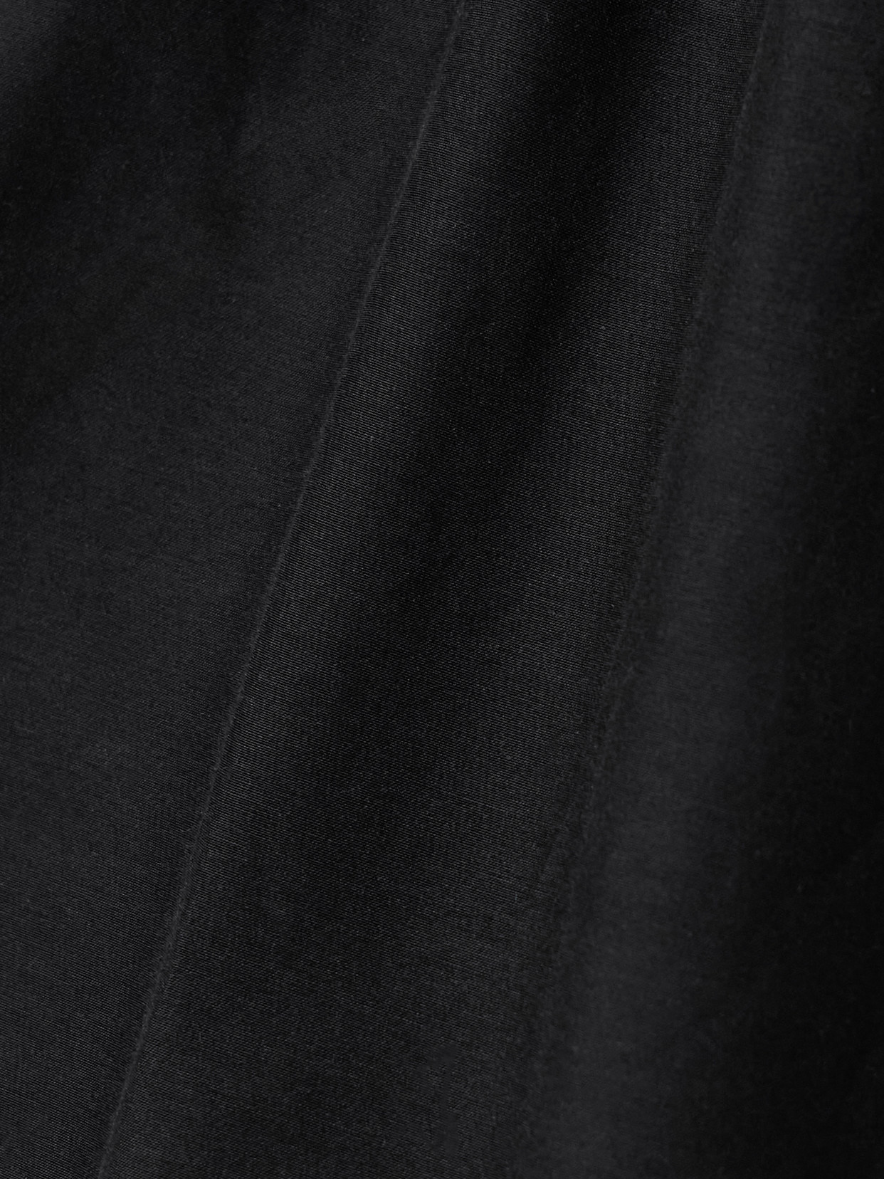 La Ligne Cropped Cotton And Silk-blend Halterneck Top In Black