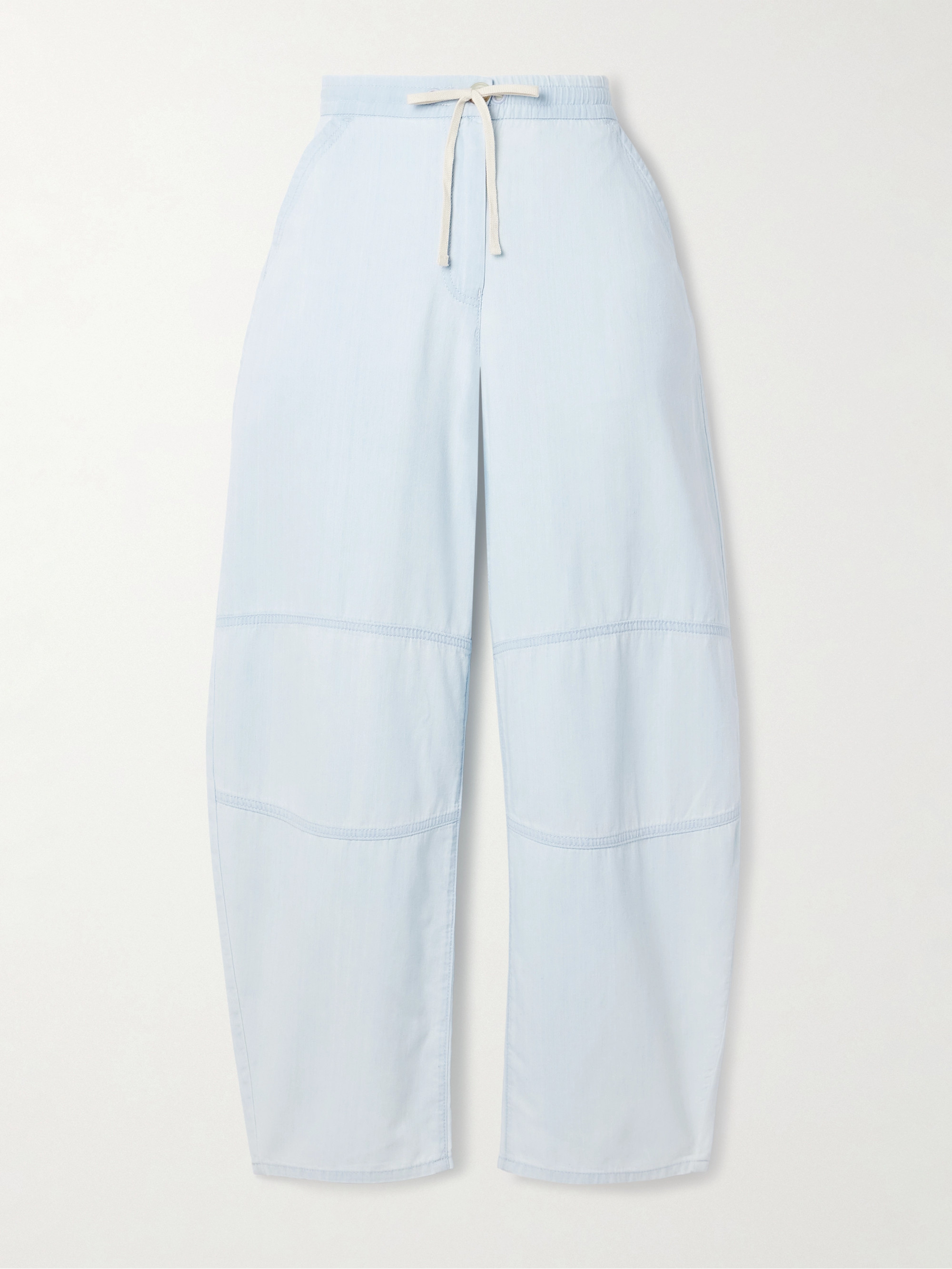 La Ligne Cotton-chambray barrel-leg pants