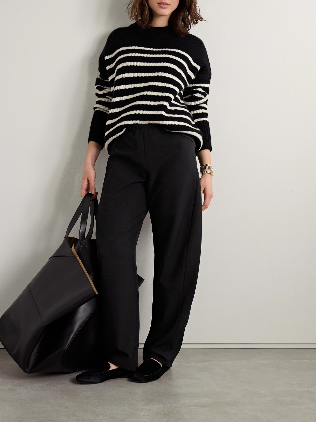 La Ligne Colby Recycled-crepe Barrel-leg Pants