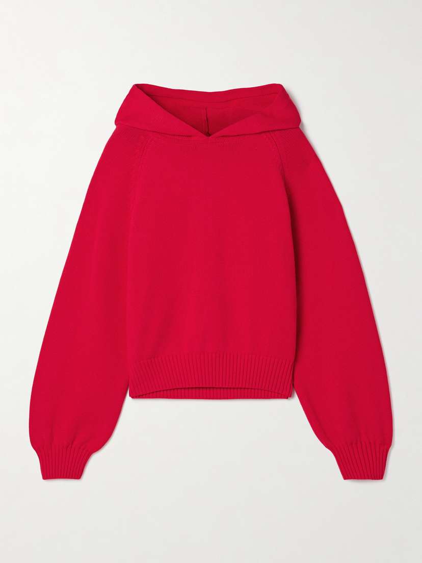 La Ligne Jill Pleated Cotton Hoodie