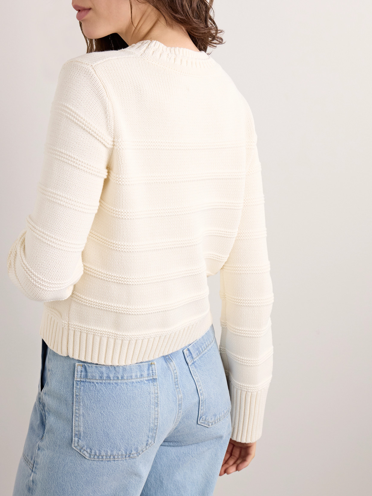 La Ligne Solid Mini Marin Sweater Cream