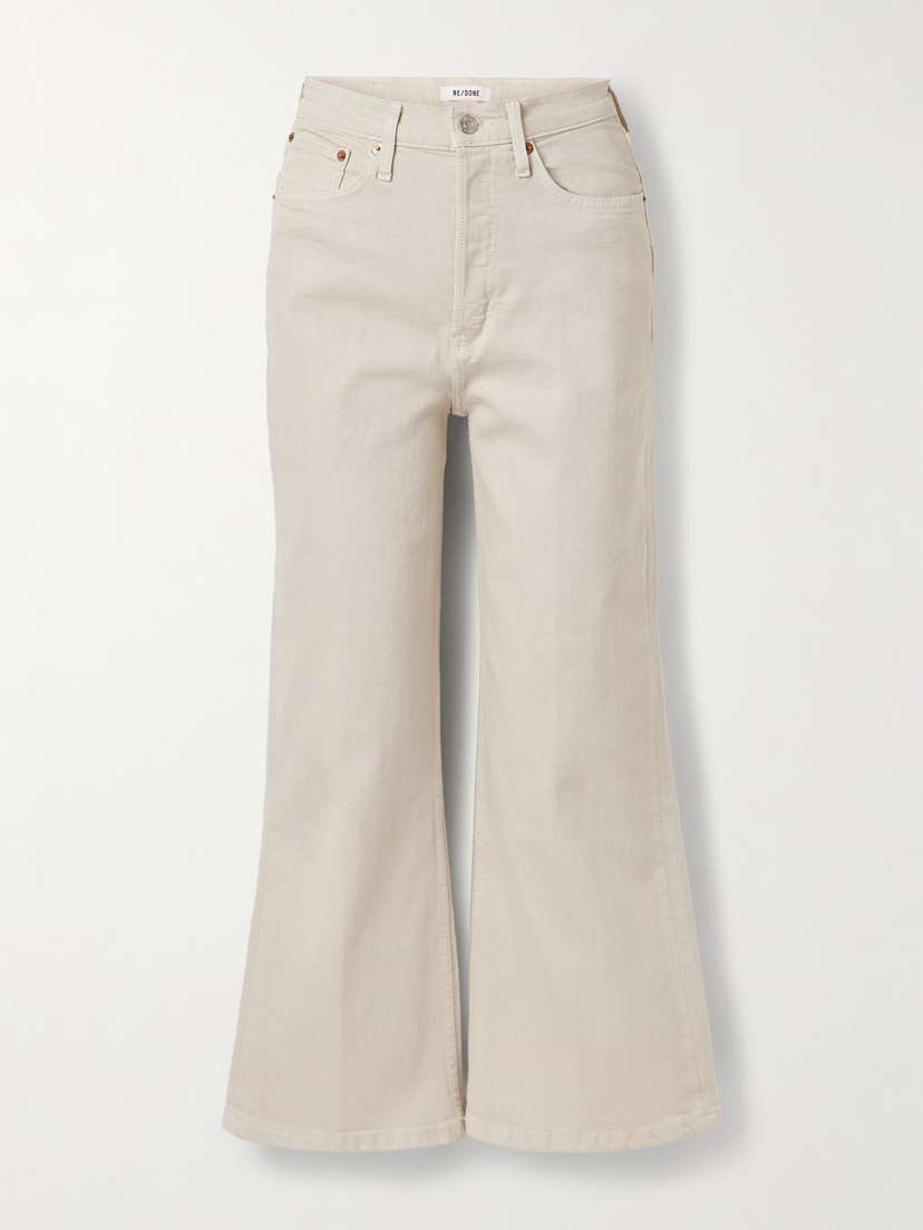 RE/DONE Cropped High-rise Flared Jeans