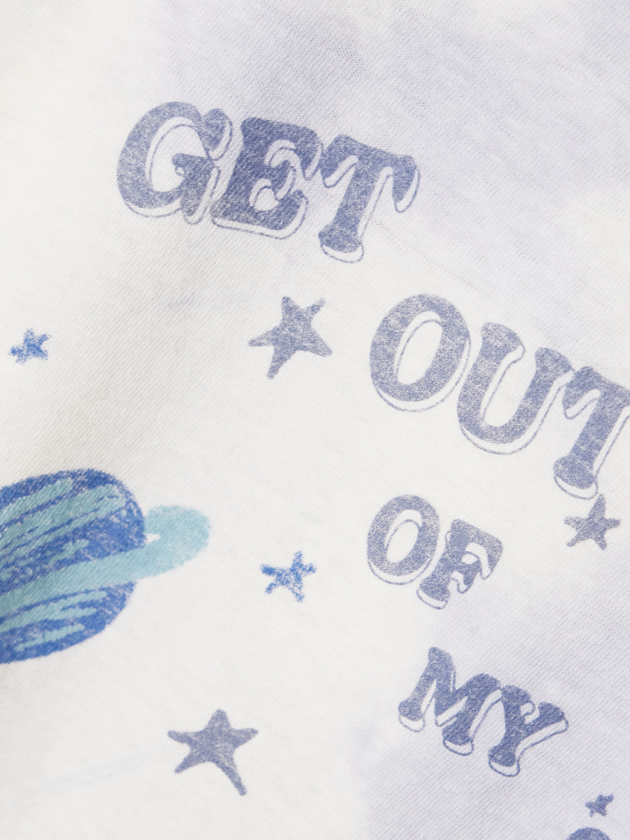 Re/done My Space Tie-dyed Printed Cotton-jersey T-shirt In White