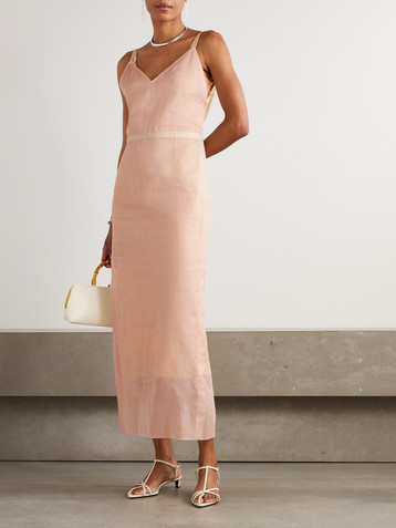 CARVEN Layered cotton-gauze gown