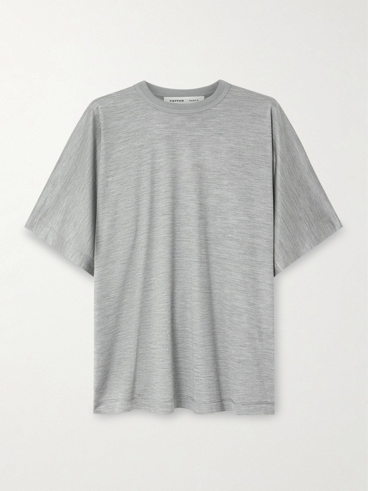 Carven Silk-jersey T-shirt In Gray