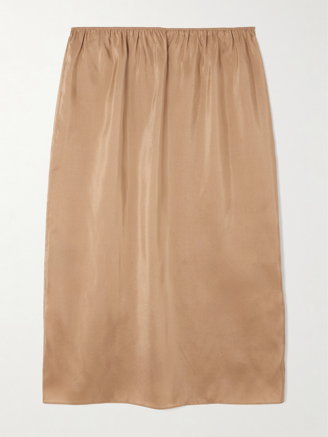 CARVEN - Silk-satin Midi Skirt - Beige