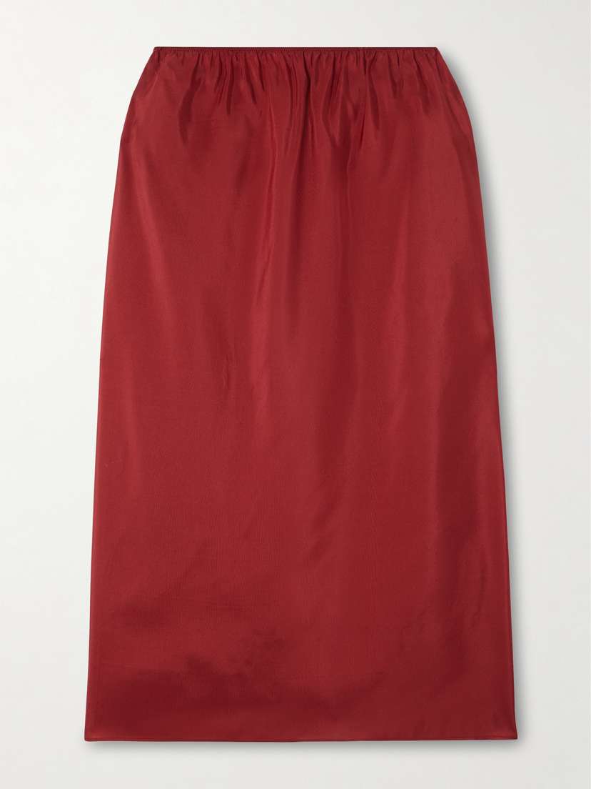CARVEN Silk-satin Midi Skirt