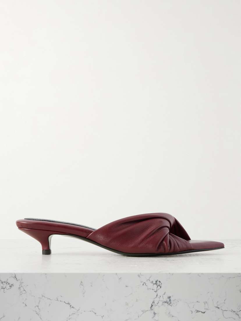 CARVEN Knotted Leather Mules