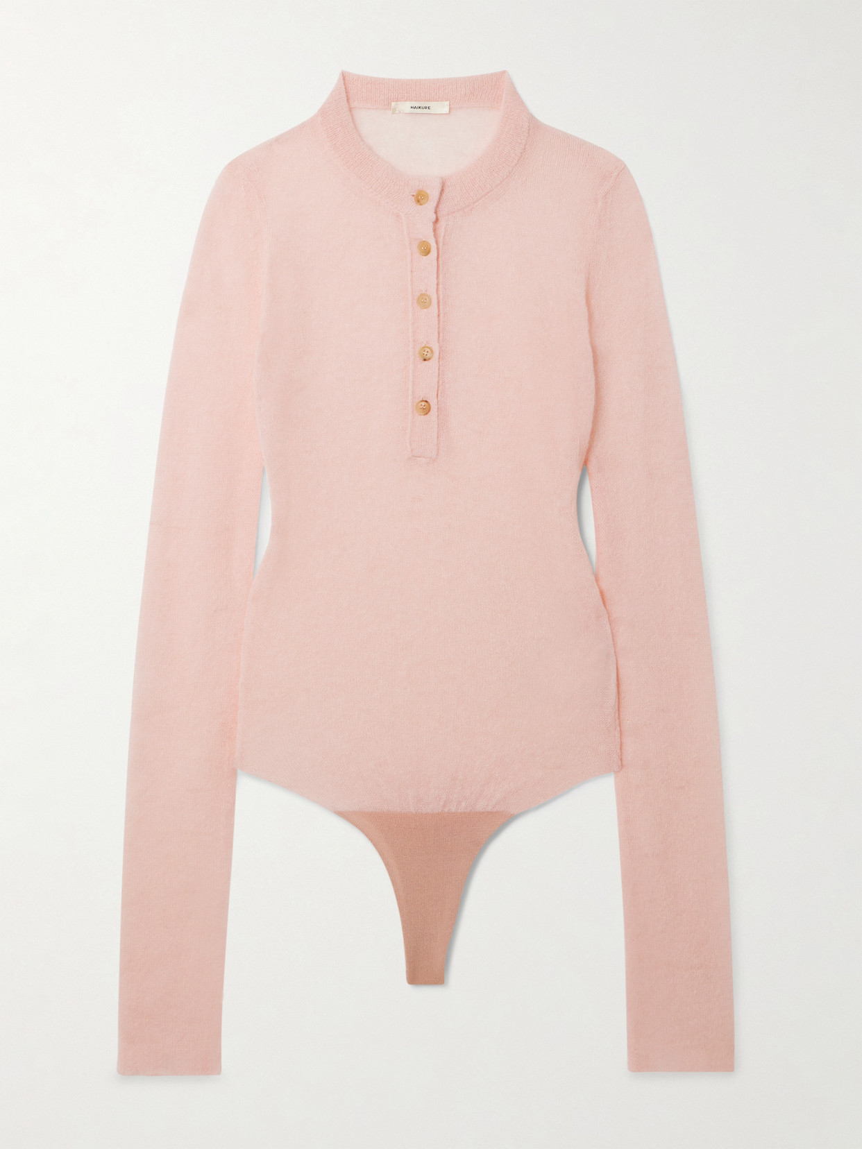 Haikure Lucy Alpaca-blend Bodysuit In Pink